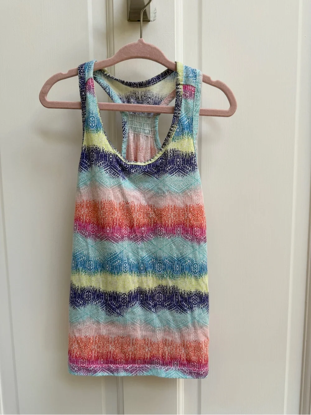 The Children's Place Girls 4 Multicolor Aztec Striped Racerback Tank Top Blouse